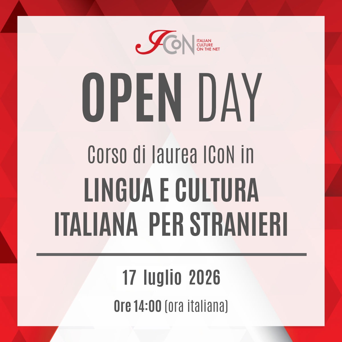 Open day del Corso di Laurea in Lingua e cultura italiana per stranieri